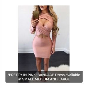 Pink bandage dress